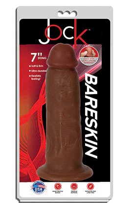 7" BARESKIN DILDO BY JOCK w/o BALLS - Dark - Image 3