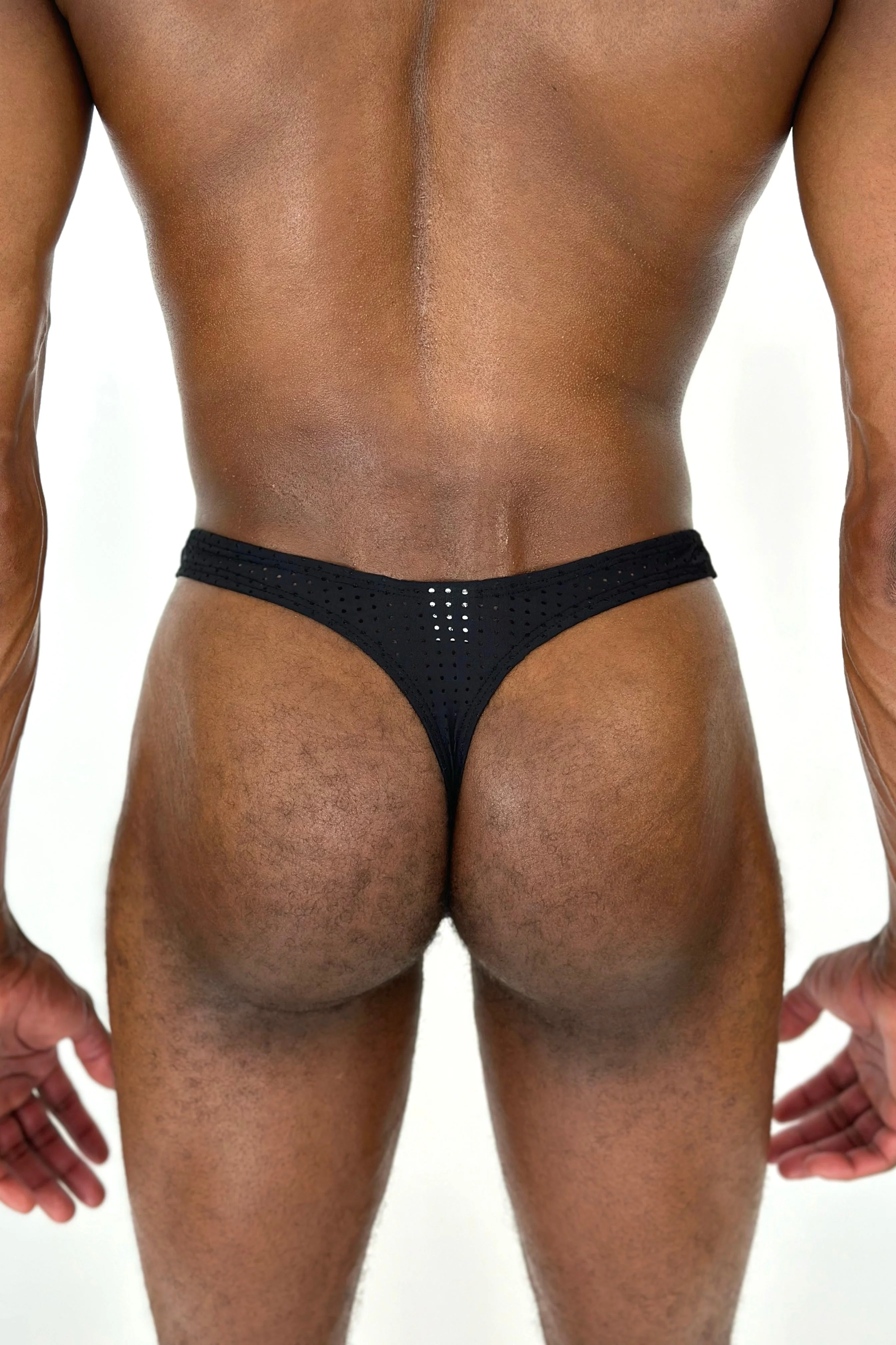 Alfons Dovana Black Mesh Thong - Image 3