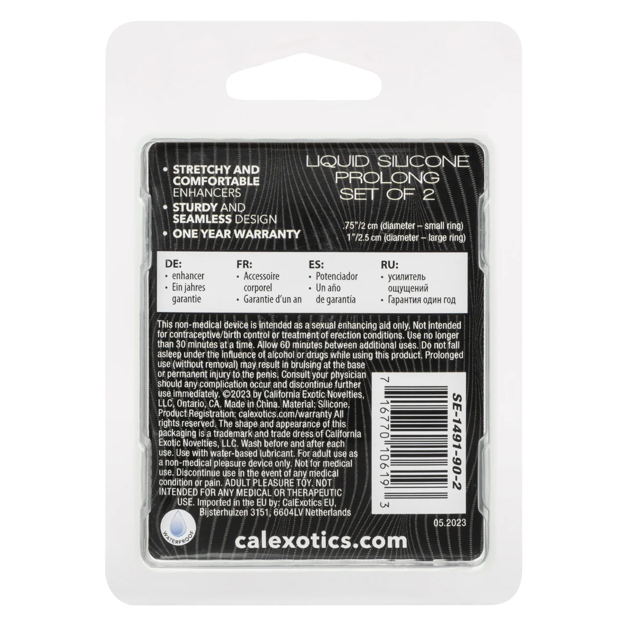 Alpha Liquid Silicone Prolong Cock Ring (2 Piece Set) - Image 4