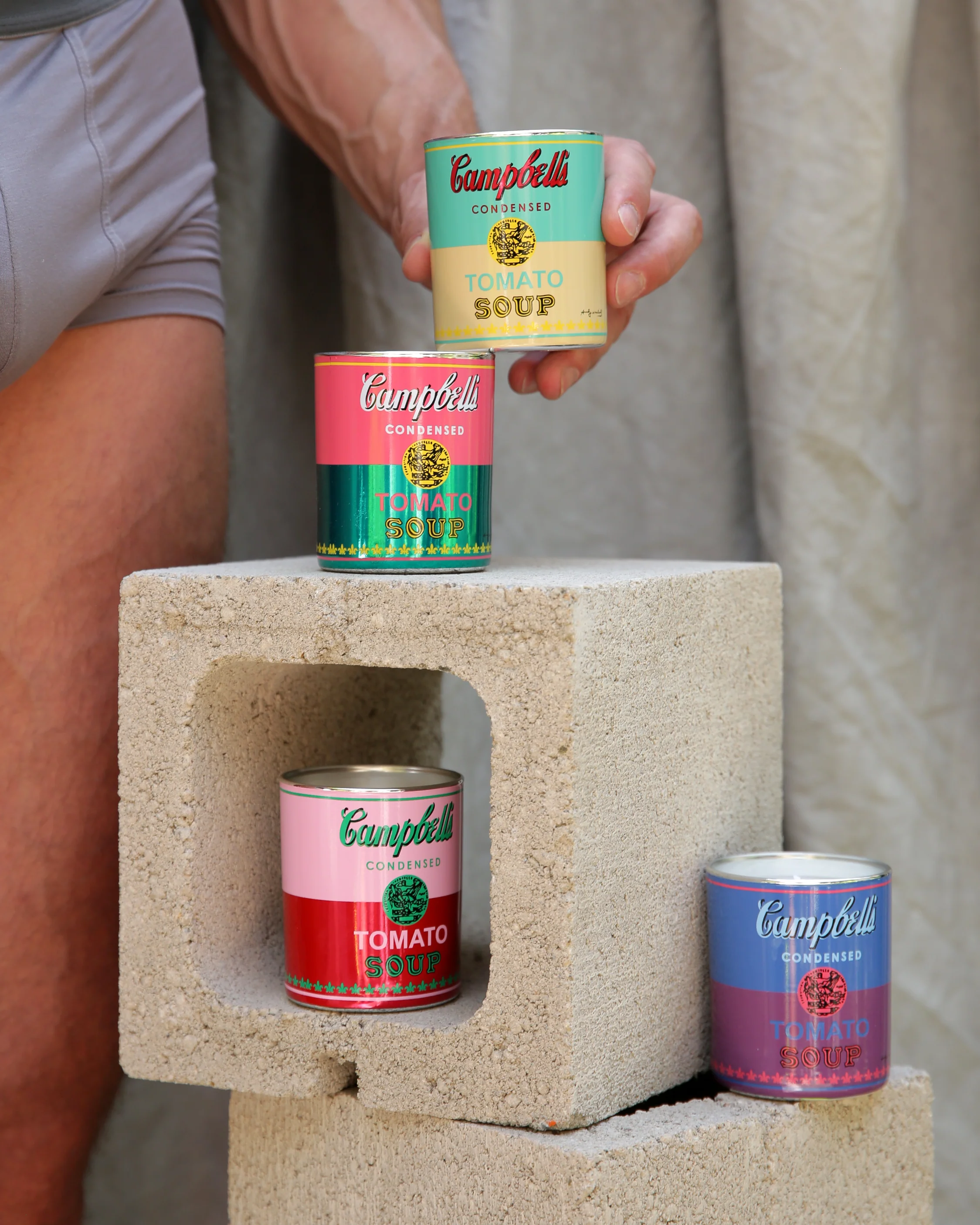 Andy Warhol Pink/Green Campbell Candle - Image 3