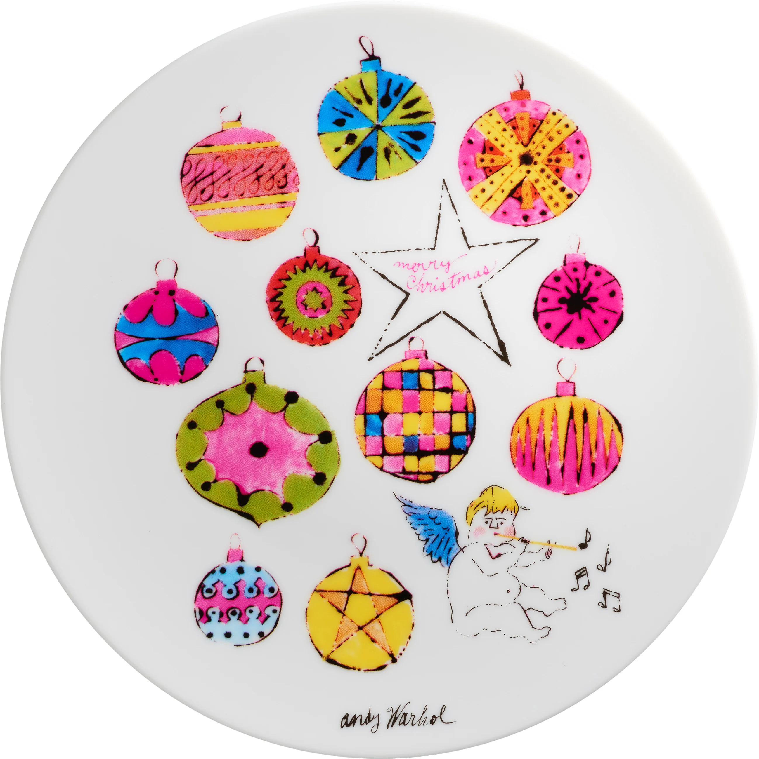 ANDY WARHOL PORCELAIN PLATE -  Angel - CHRISTMAS COLLECTION - Image 2
