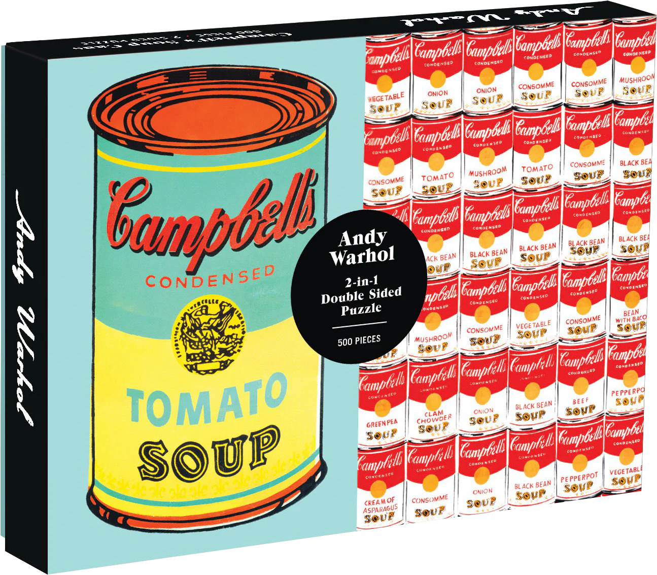 Andy Warhol Soup Can 2-Sided 500 Piece Puzzle - Image 4