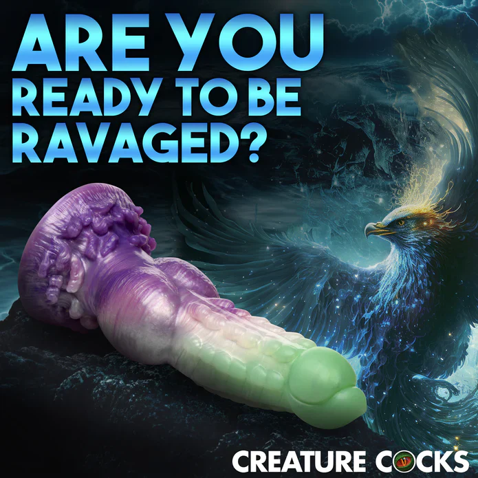 Creature Cock Aqua Phoenix Silicone Dildo - Image 6