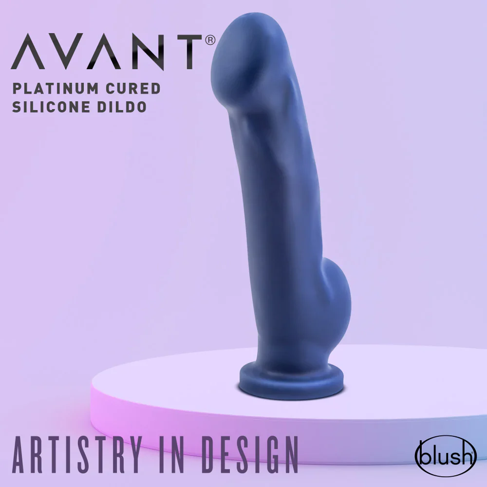 Avant Ergo Indigo D8: Artisan 7 Inch Dildo with Suction Cup Base - Image 6