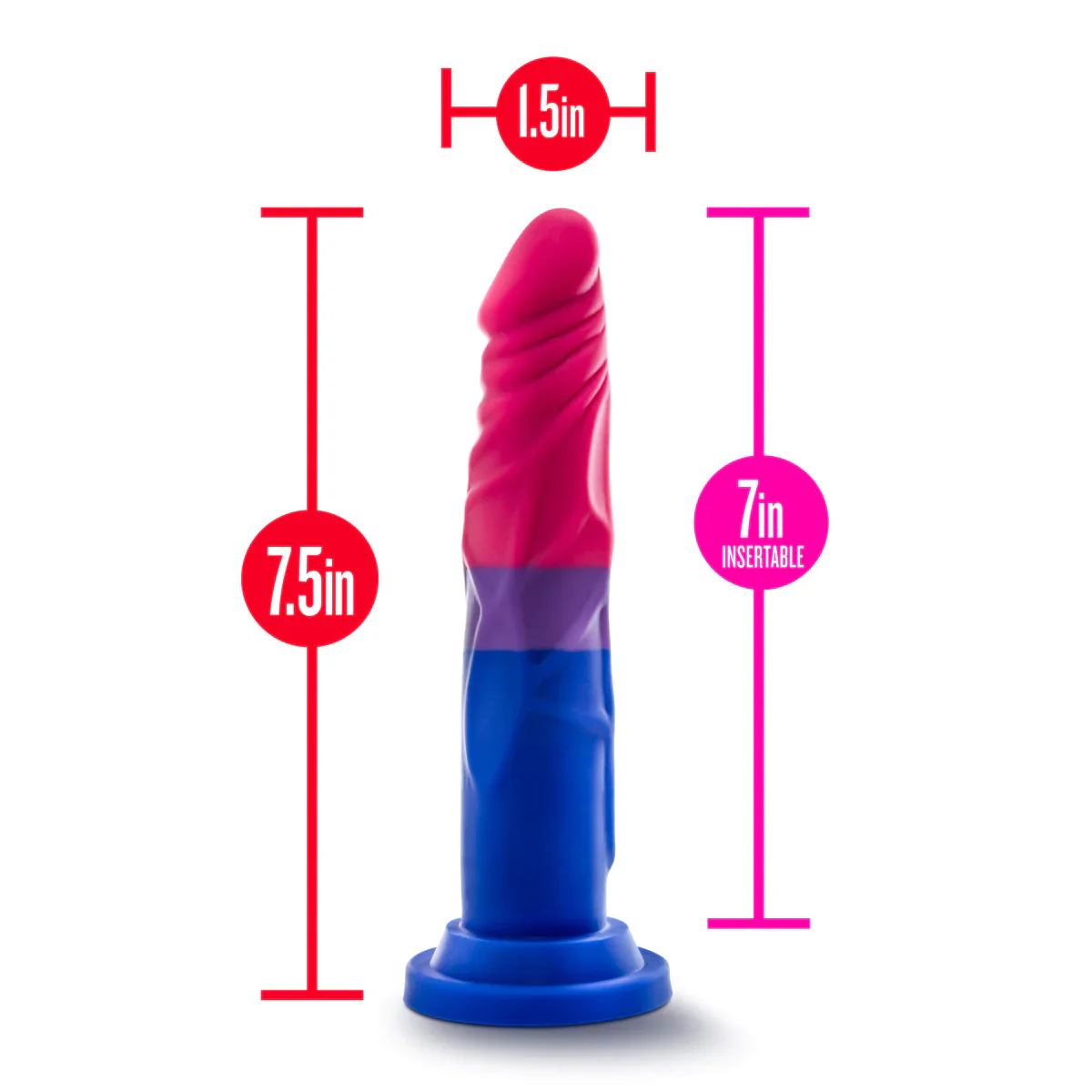 Avant Pride Love P8 Artisan 7 Inch Dildo with Suction Cup Base - Image 2