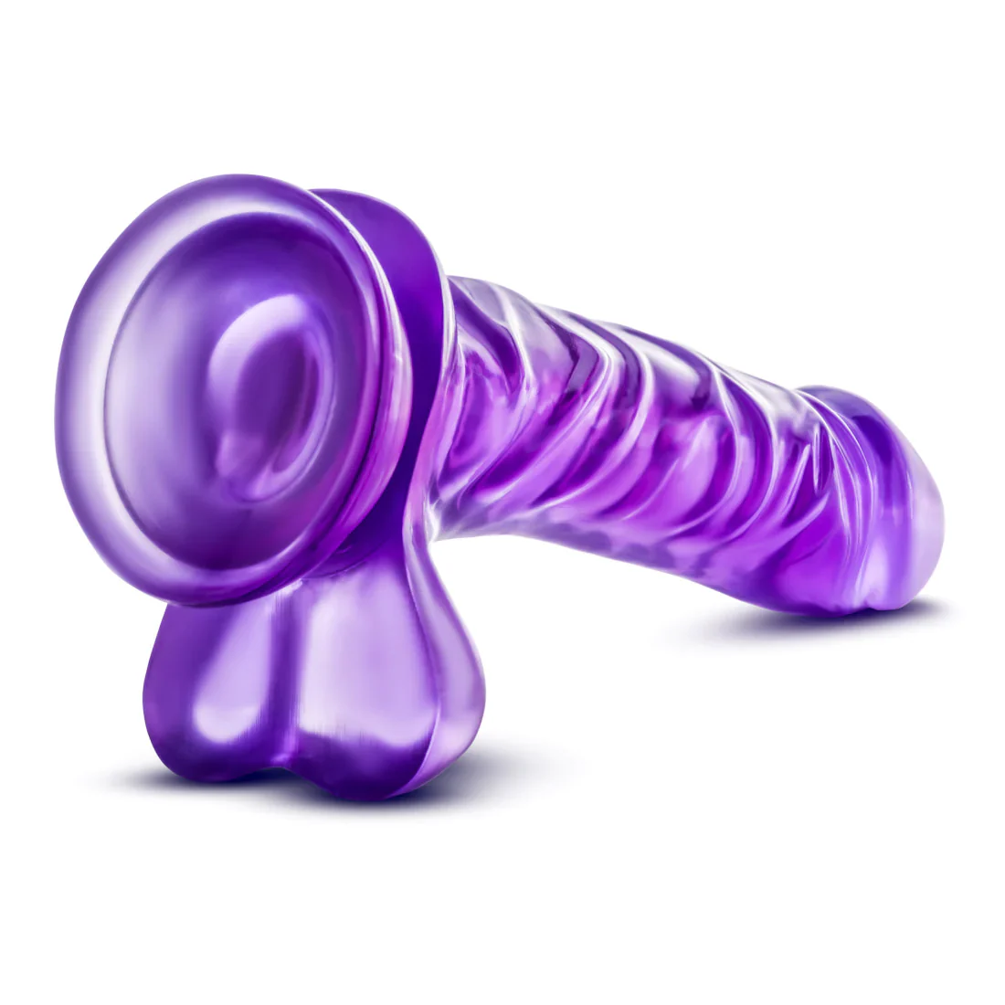 B Yours Basic 8 Realistic Purple 9-Inch Long Dildo - Image 4