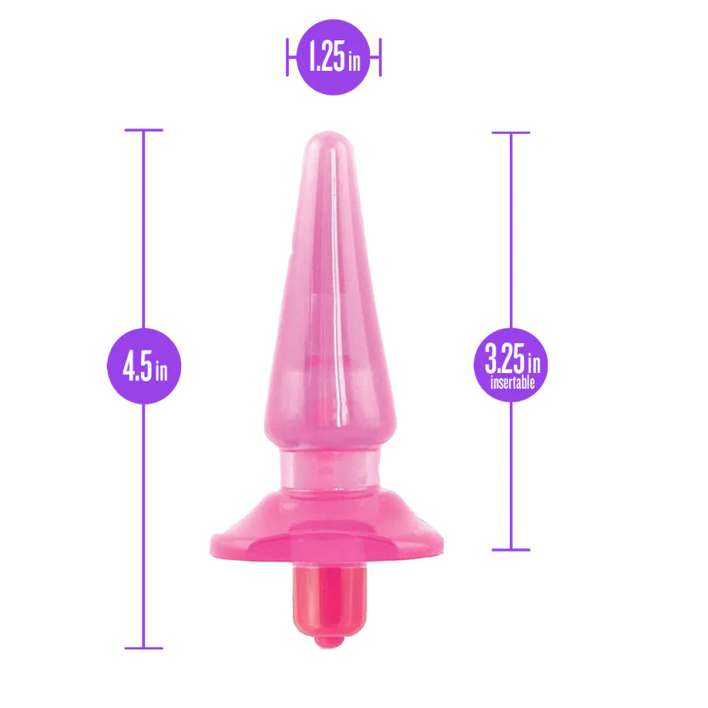B Yours Basic Vibra Pink 4.5-Inch Vibrating Anal Plug - Image 2