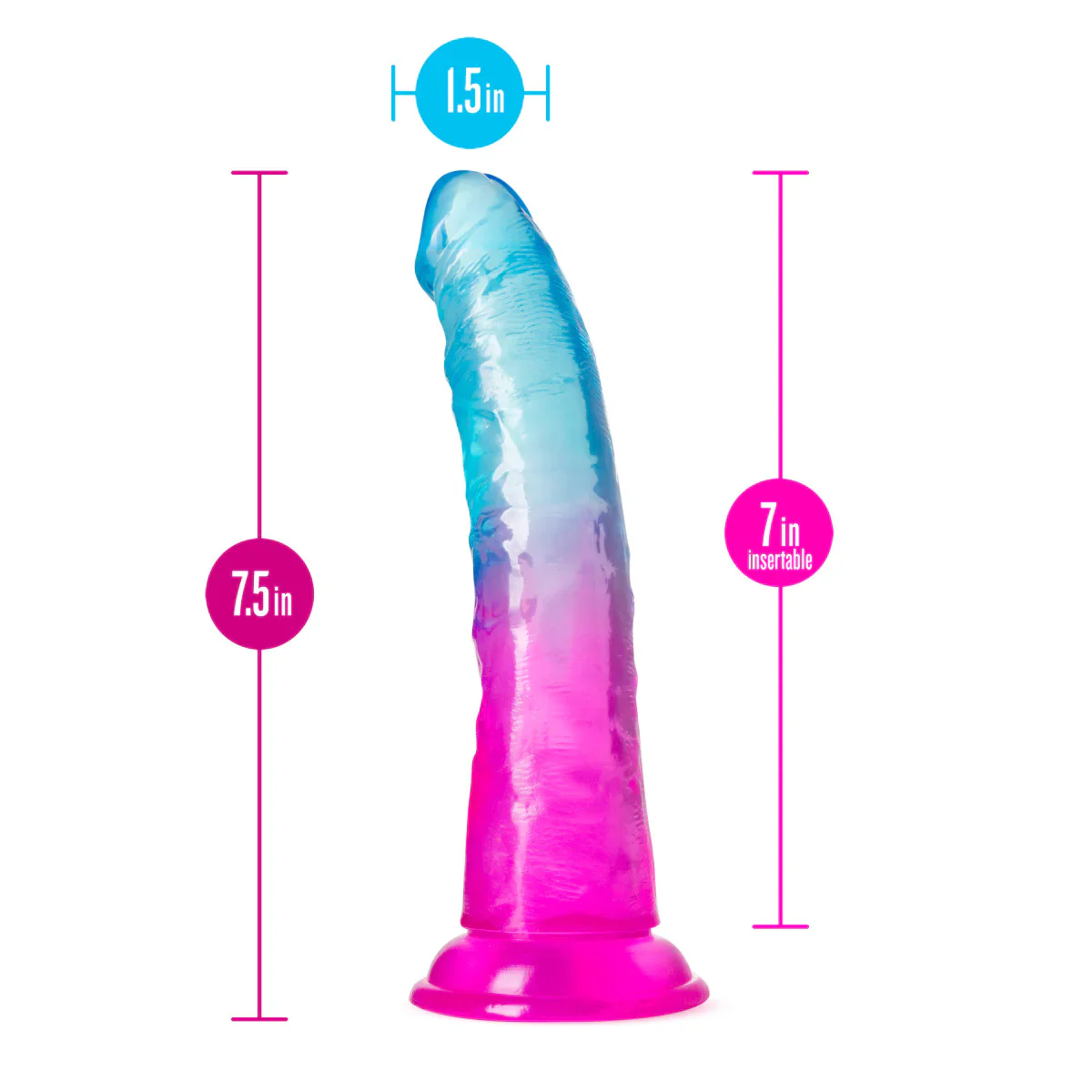 B Yours Beautiful Sky Realistic Sunset 7.5-Inch Long Dildo - Image 2