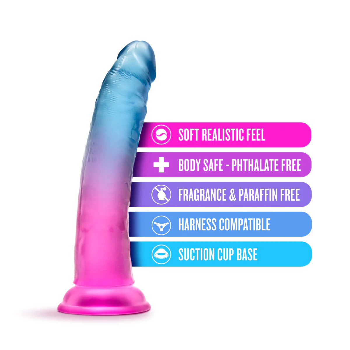 B Yours Beautiful Sky Realistic Sunset 7.5-Inch Long Dildo - Image 3