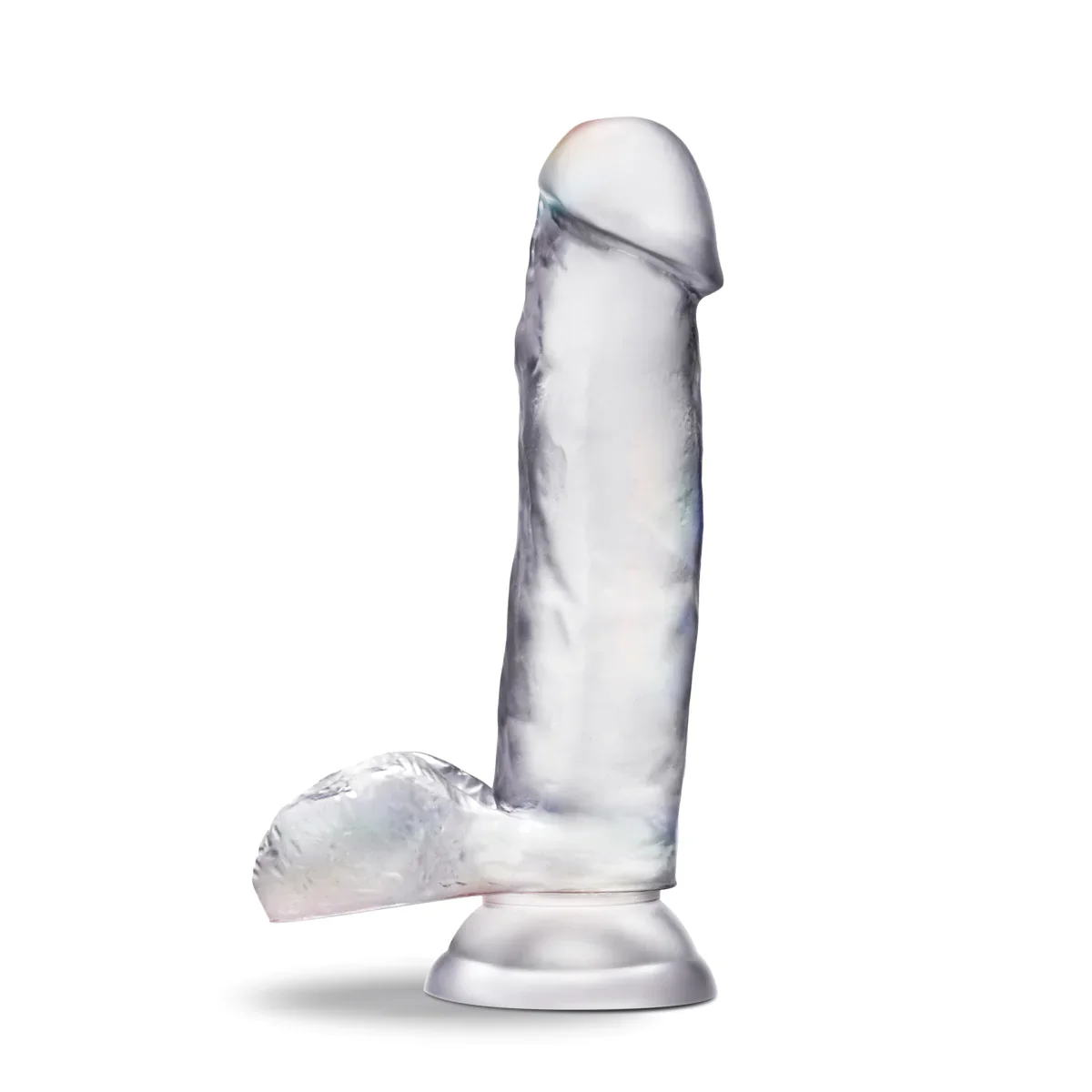 B Yours Diamond Gleam Realistic Clear 7-Inch Long Dildo - Image 6