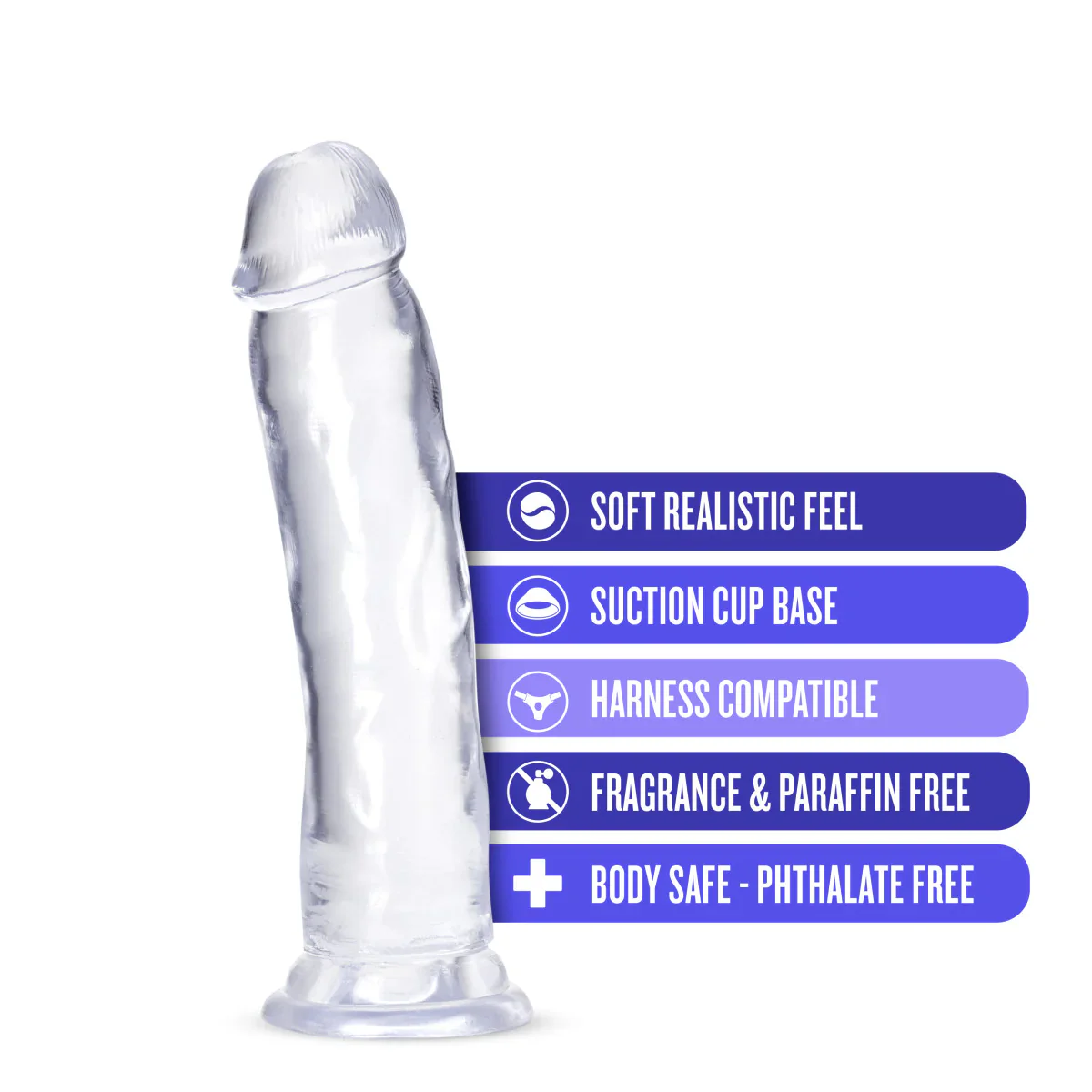 B Yours Plus Thrill N’ Drill Realistic Clear 9.5-Inch Long Dildo - Image 3