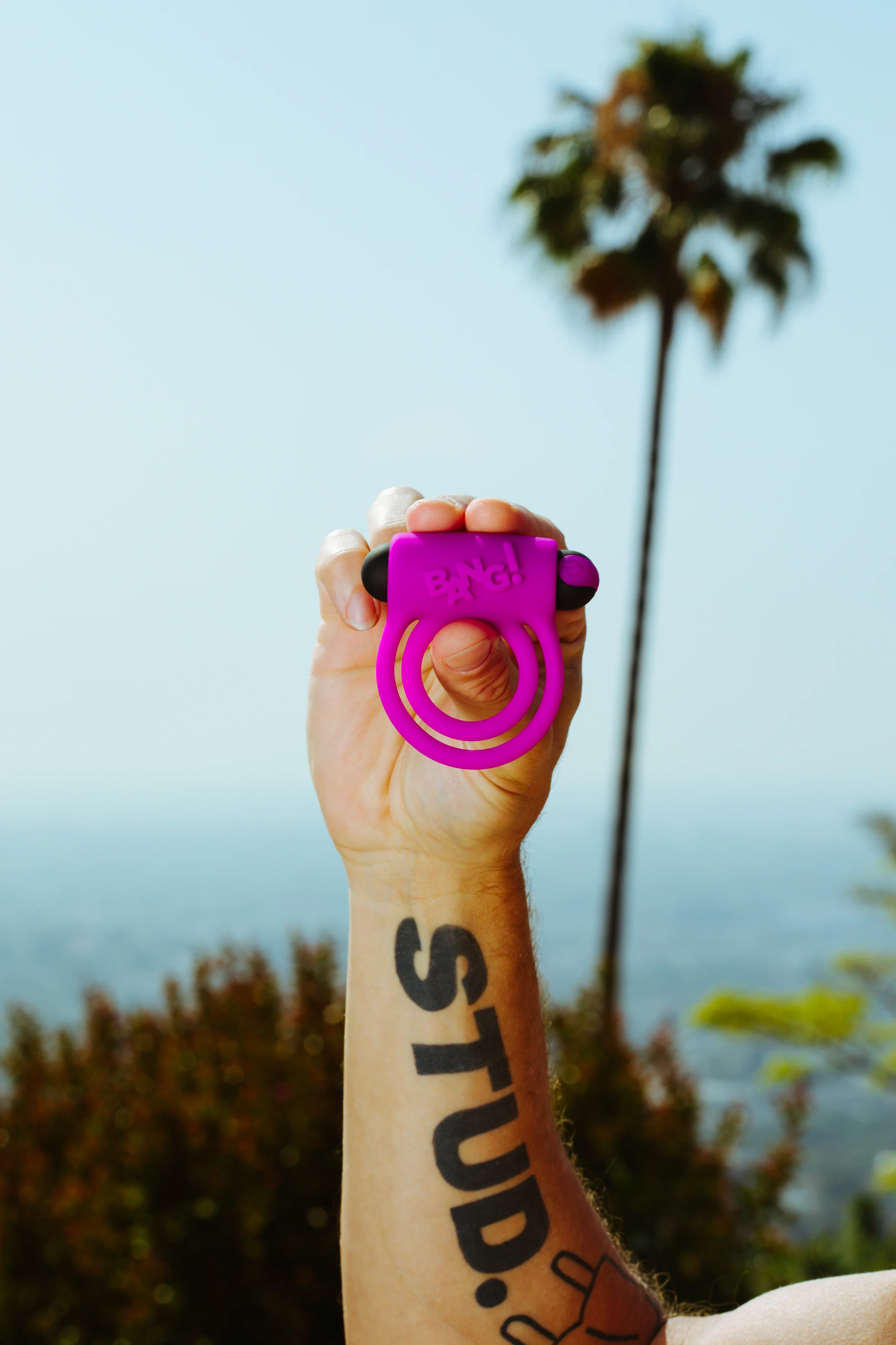 BANG Remote Control 28X Vibrating Cock Ring & Bullet - Purple - Image 9