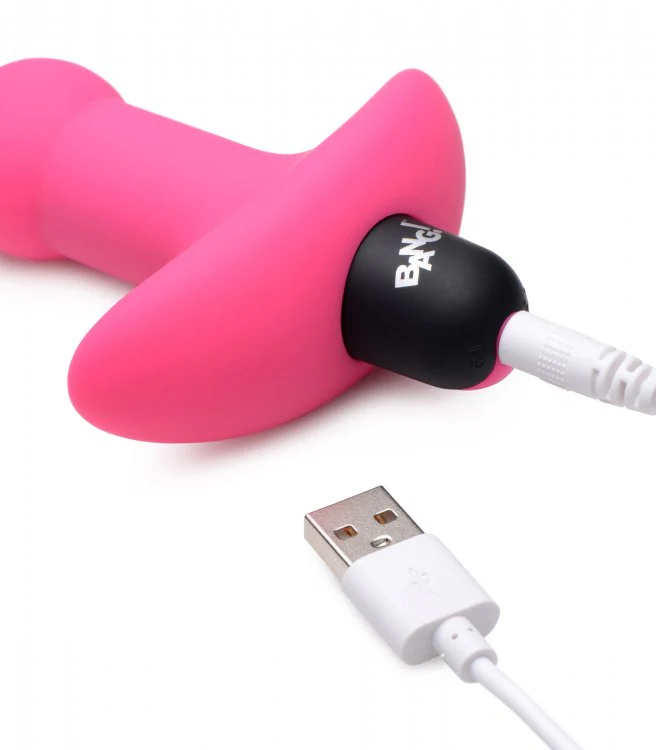 BANG Remote Control Vibrating Silicone Anal Beads - Pink - Image 4