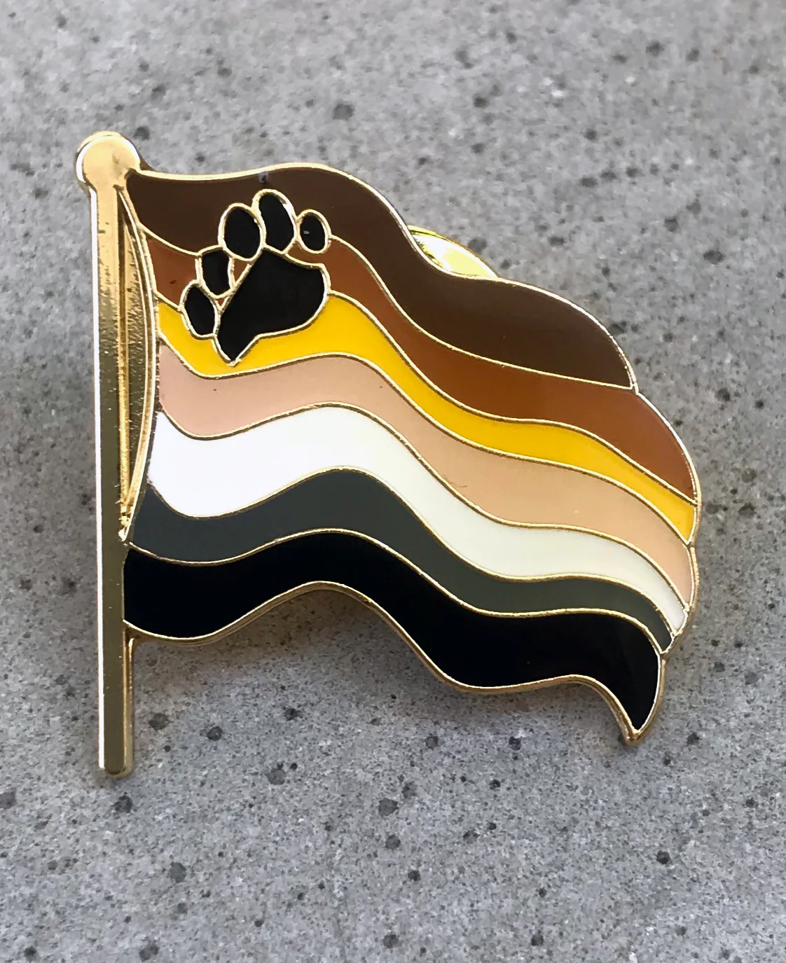 Bear Pride Flag Enamel Pin - Image 2