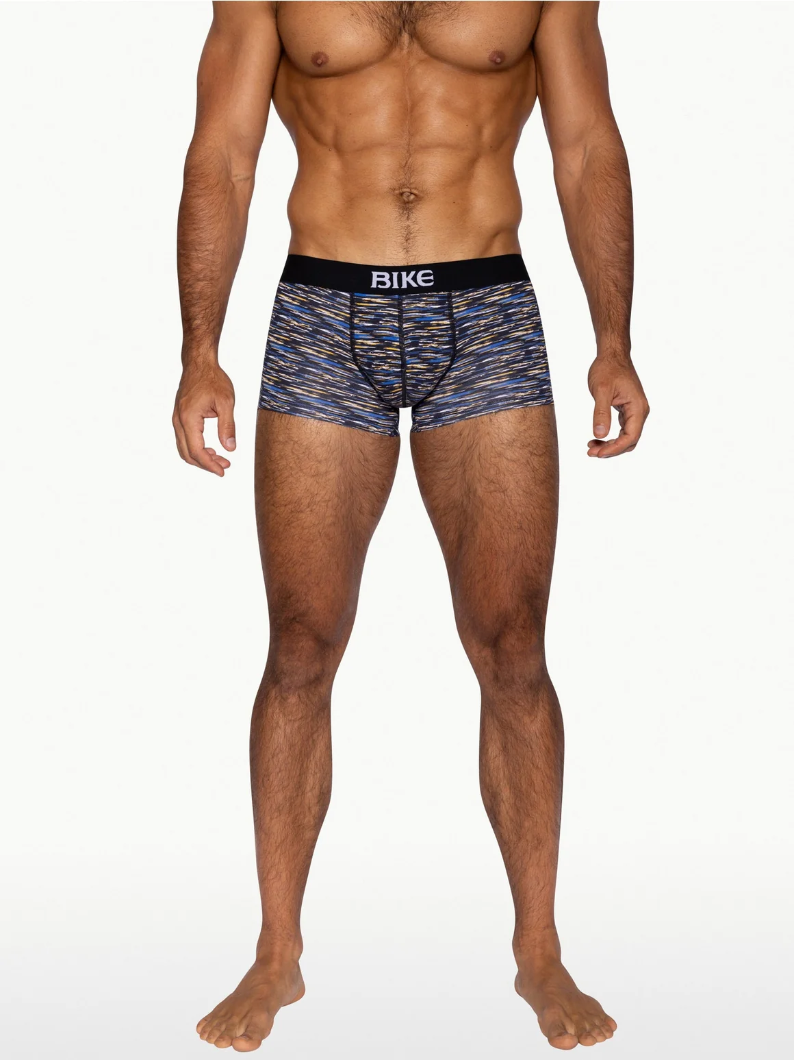 BIKE Stretch Cotton Trunk - Indigo Brush Strokes - Image 3