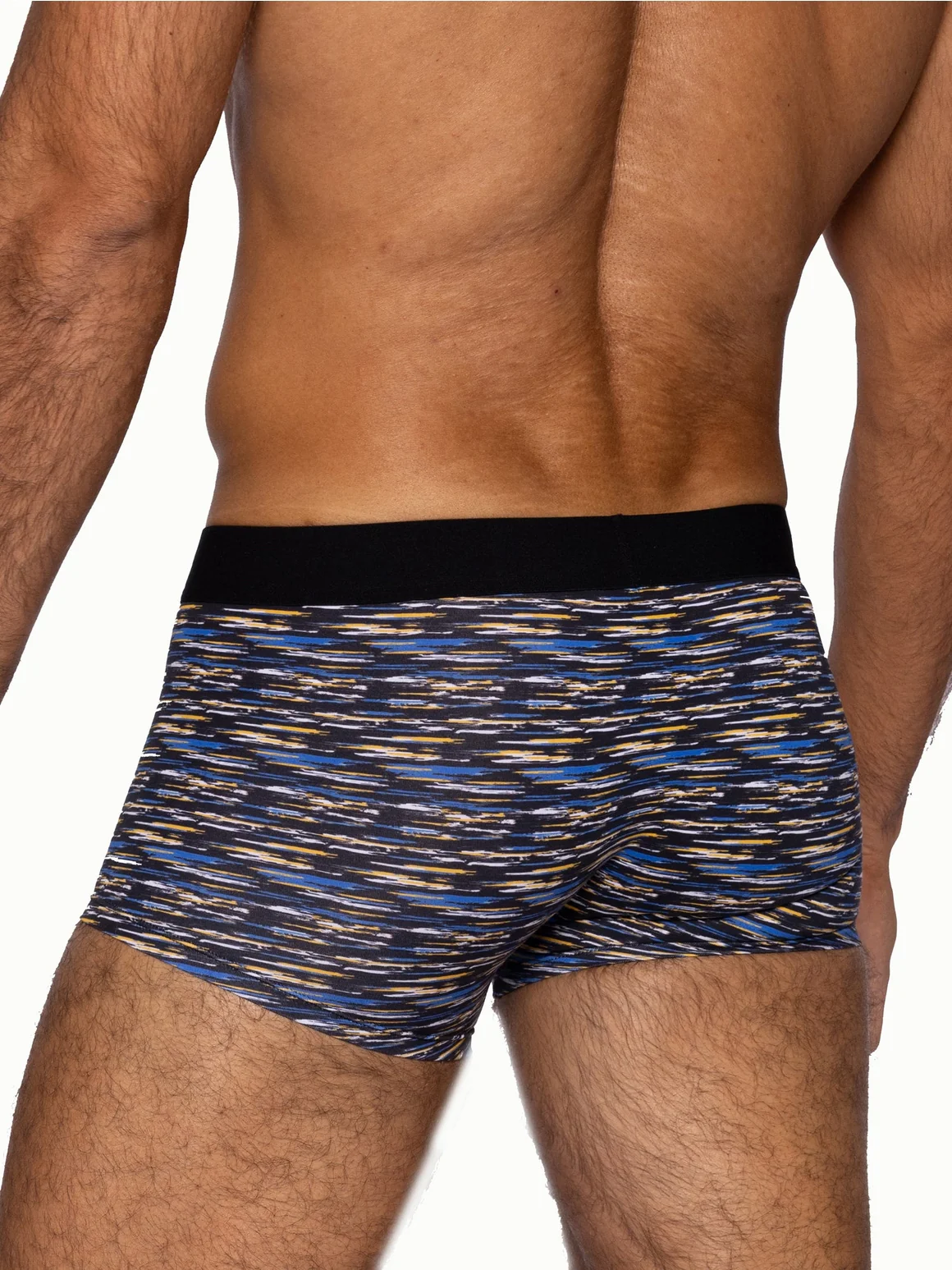 BIKE Stretch Cotton Trunk - Indigo Brush Strokes - Image 7