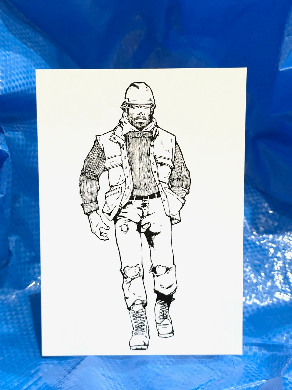 Bill Ward Drum Greeting Card: Construction