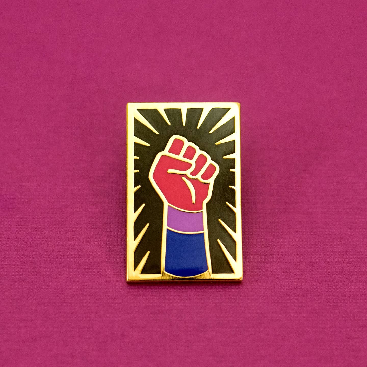 Bisexual Resist Fist Pin by  Gaypin' - Image 2