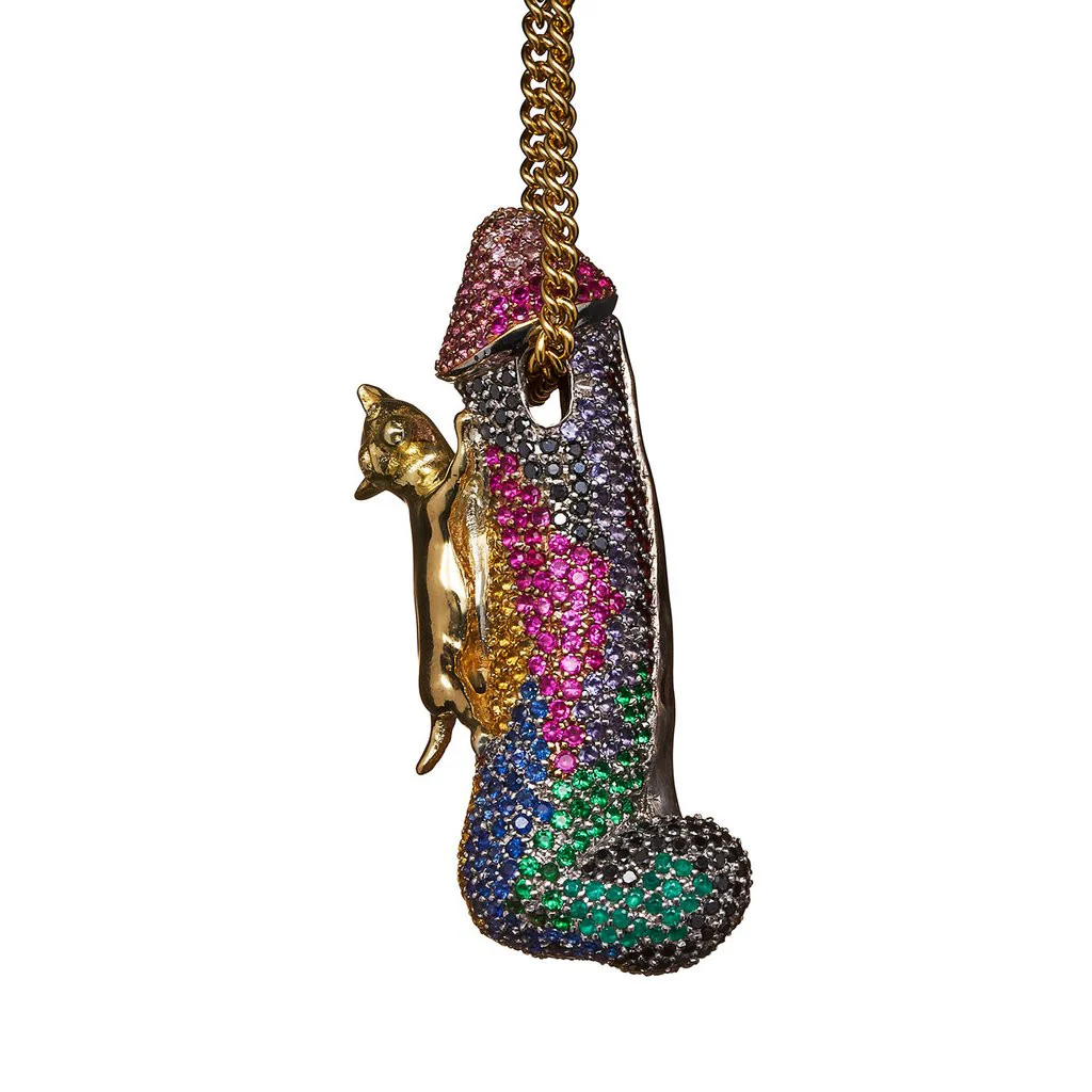 Bjarne Melgaard x Bjørg Gold Riding Chihuahua Necklace - Image 2
