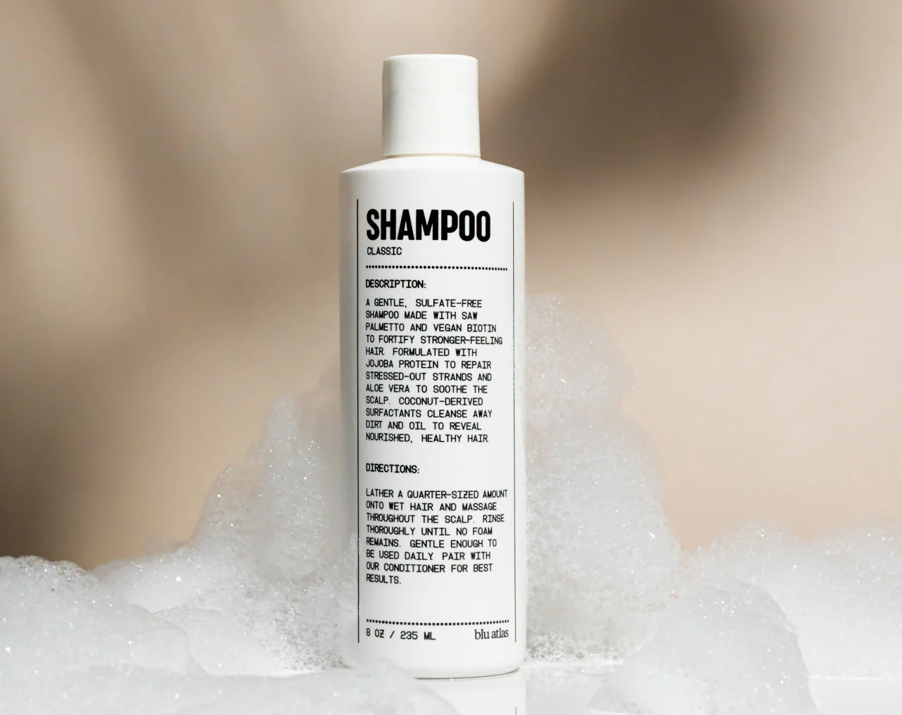 Blu Atlas Natural Shampoo for All Hair Types - Classic Scent