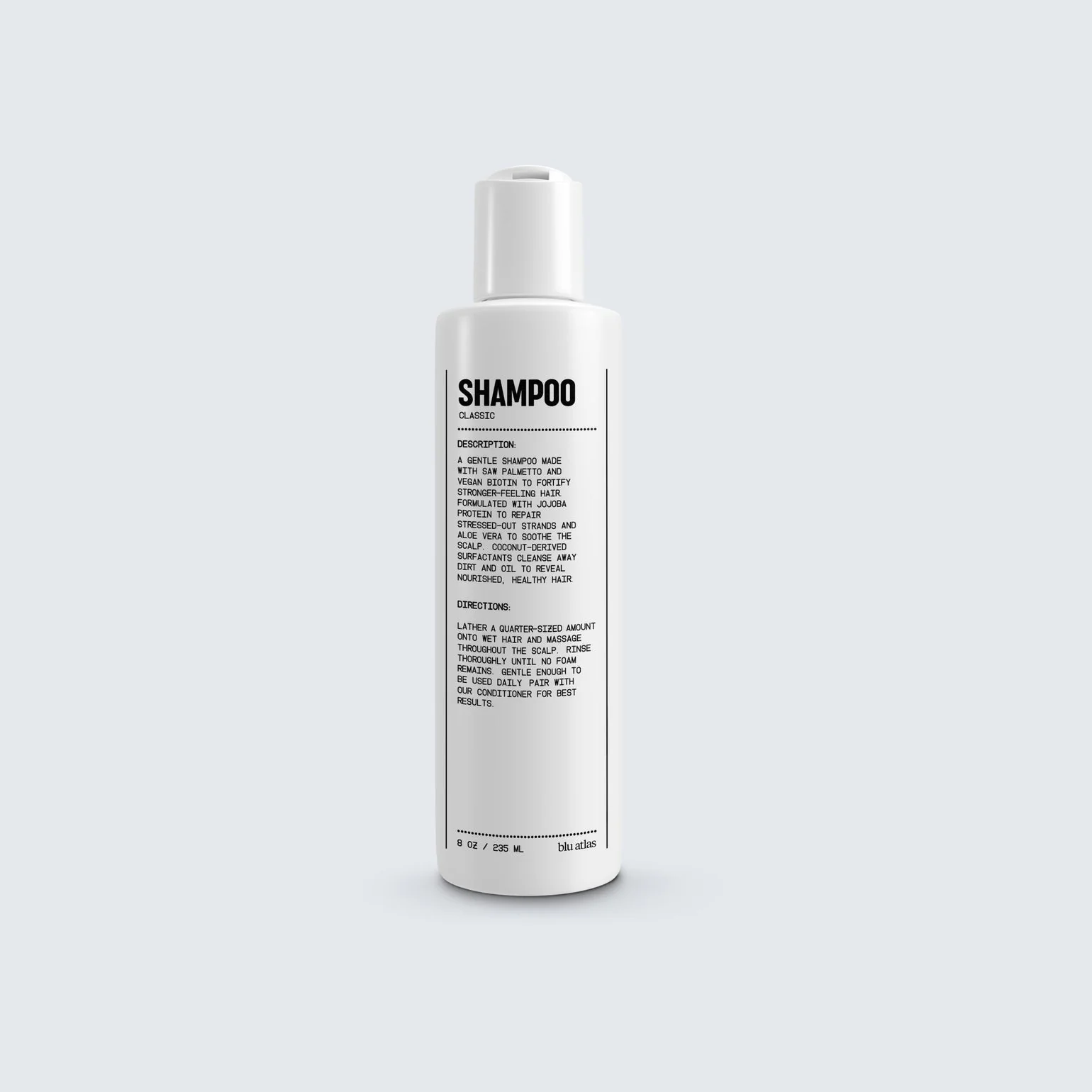 Blu Atlas Natural Shampoo for All Hair Types - Classic Scent - Image 2