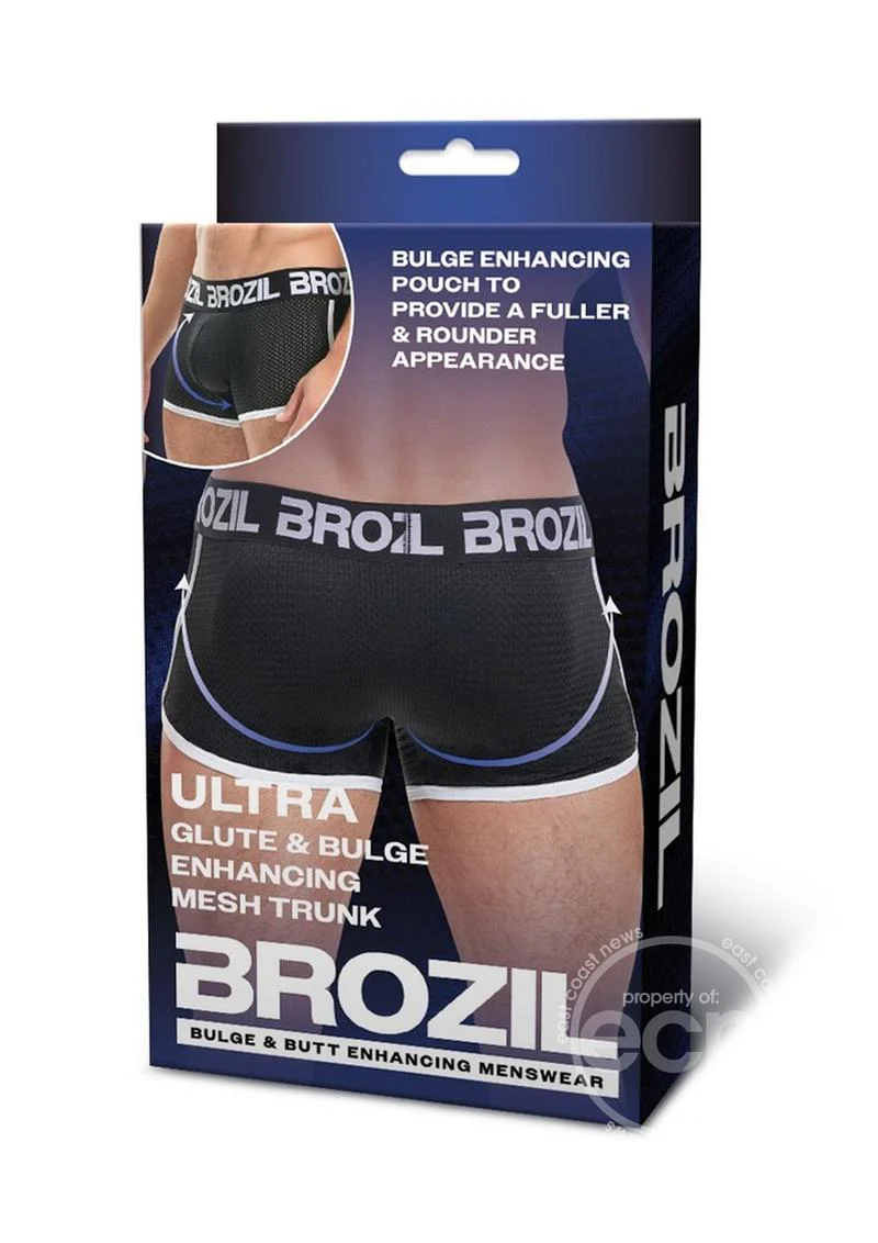 Brozil Ultra Glute and Bulge Enhancing Mesh Trunk Black - Image 2