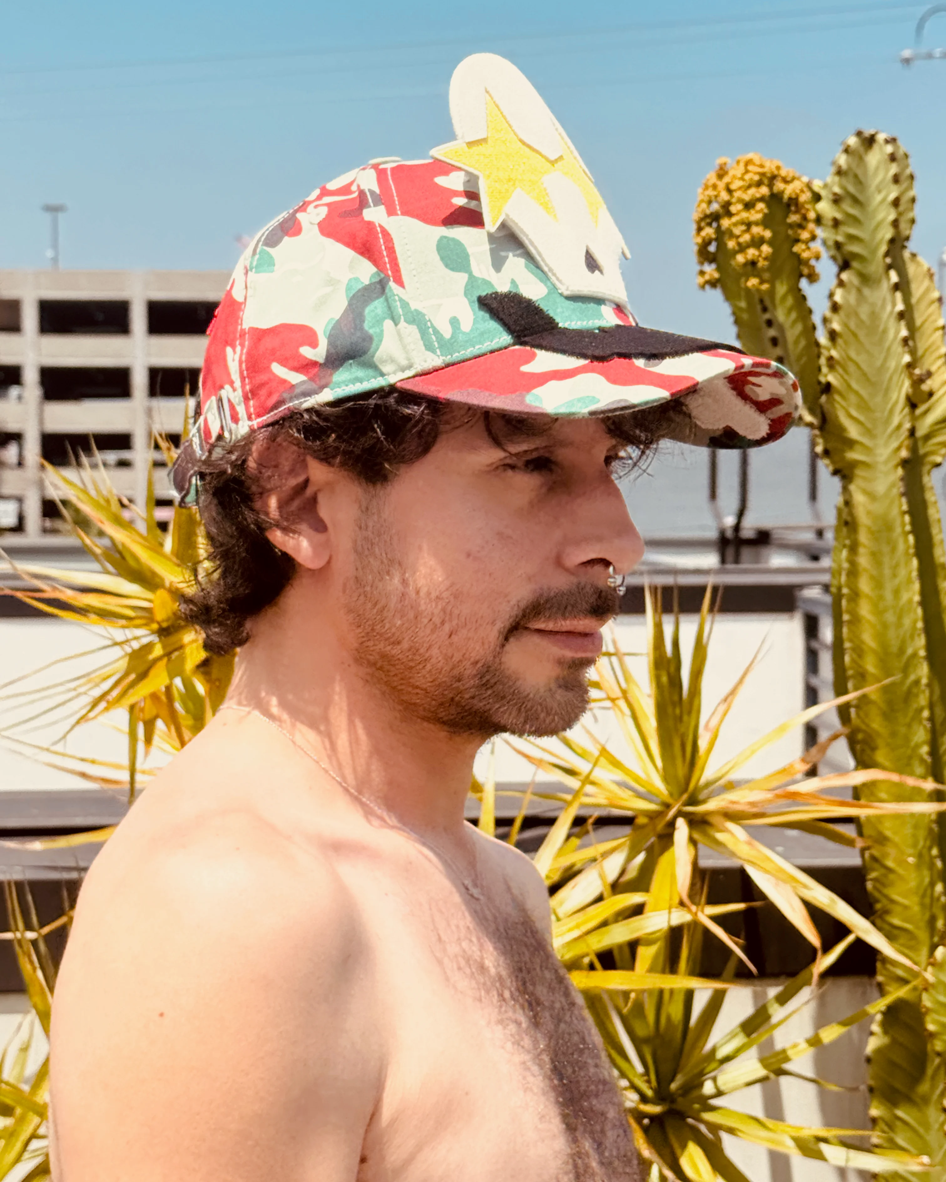Camo Cap by Walter van Beirendonck - Light Green - Image 9