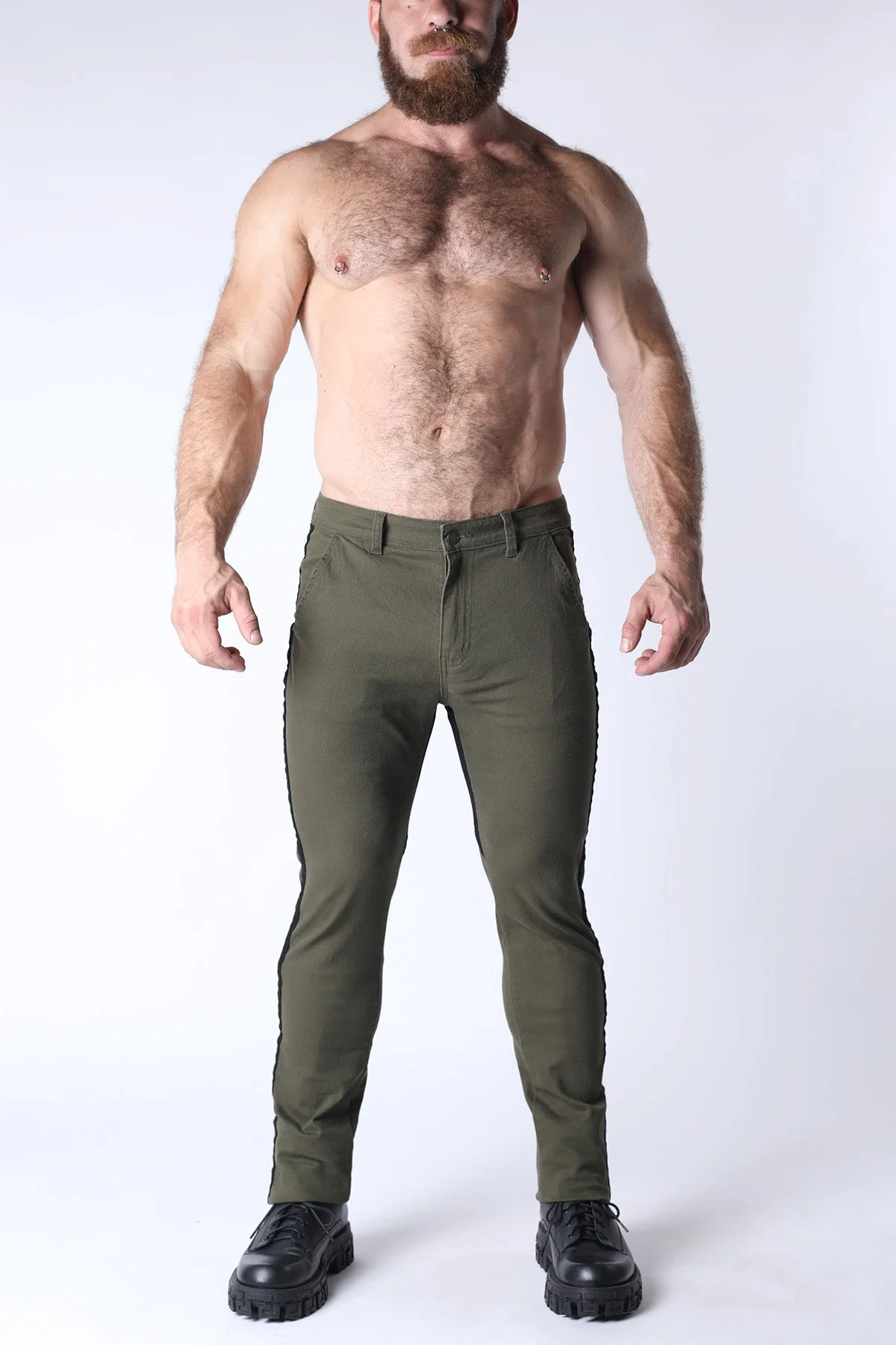 CELLBLOCK 13 Brigade Twill Saddle Zipper Pant- Army Green - Image 4