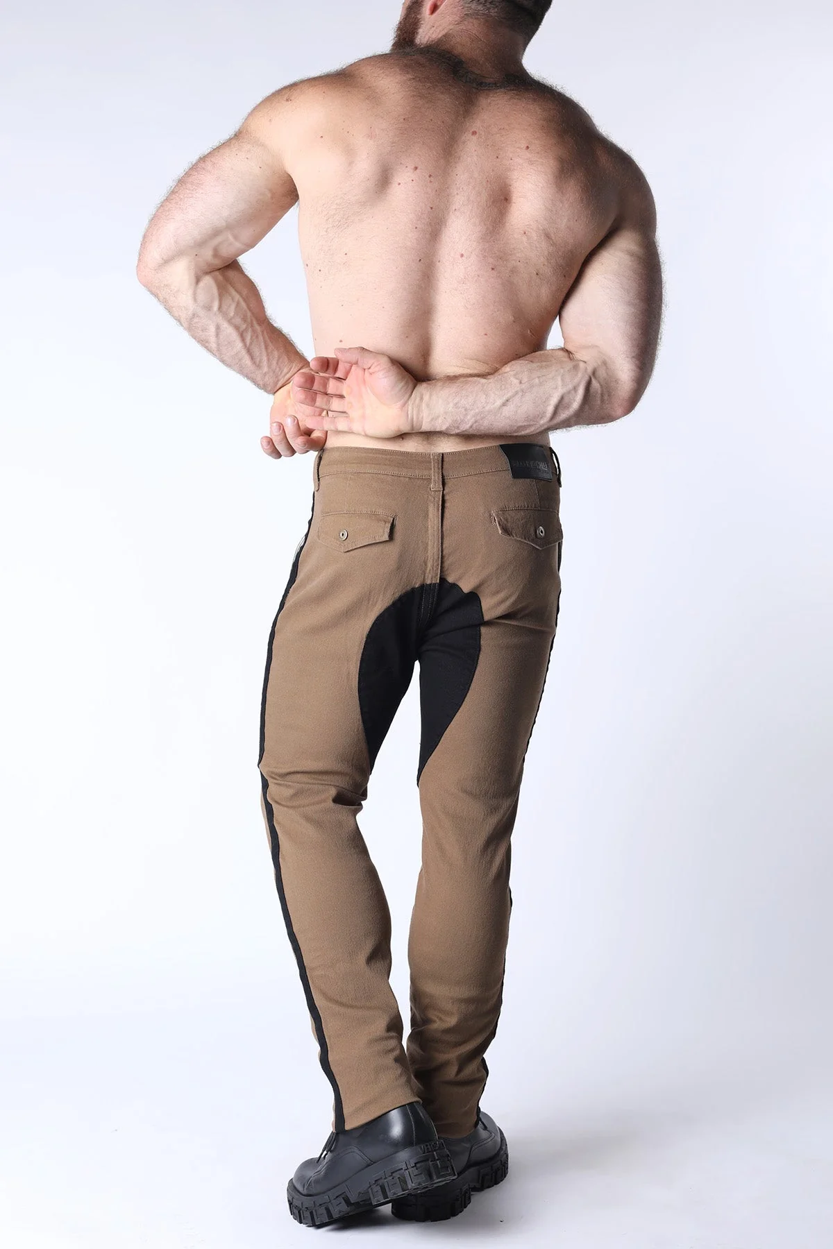 CELLBLOCK 13 Brigade Twill Saddle Zipper Pant- Tan Brown - Image 3