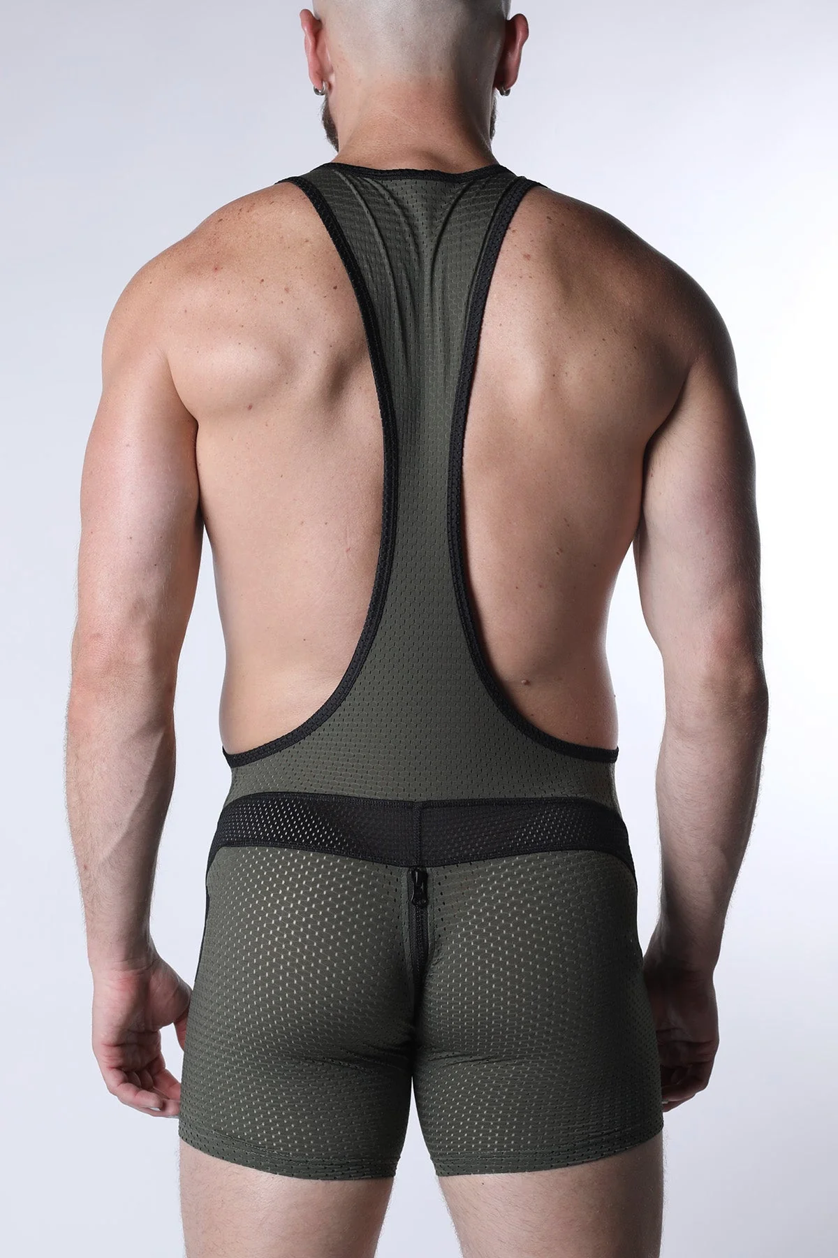 CELLBLOCK 13 Starter Mesh Zipper Singlet - Green - Image 3