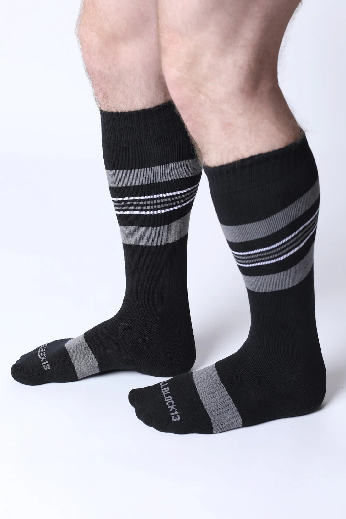CELLBLOCK 13 Tight End Knee High Shadow Socks - Gray - Image 2