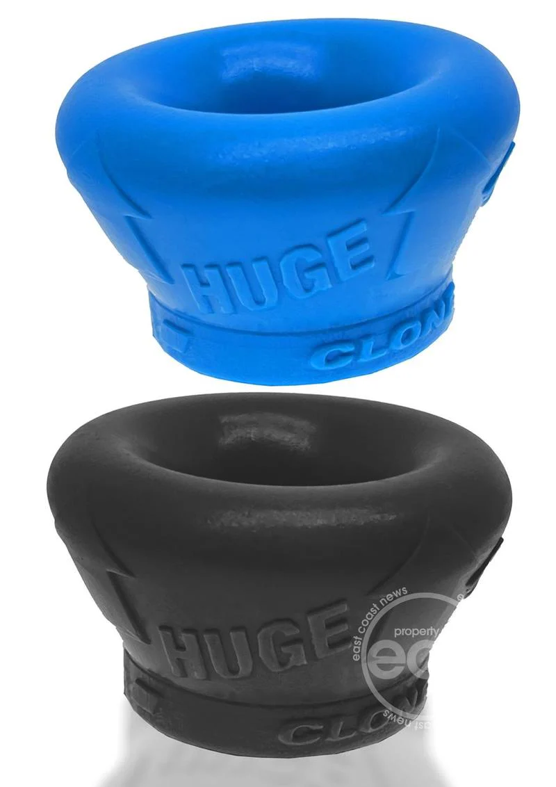 Clone Duo Huge Silicone Ballstretcher (2 pack) - Black/Blue - Image 4