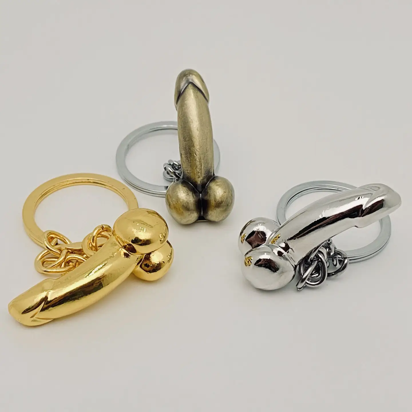 COCK KEYCHAIN SILVER - Image 2
