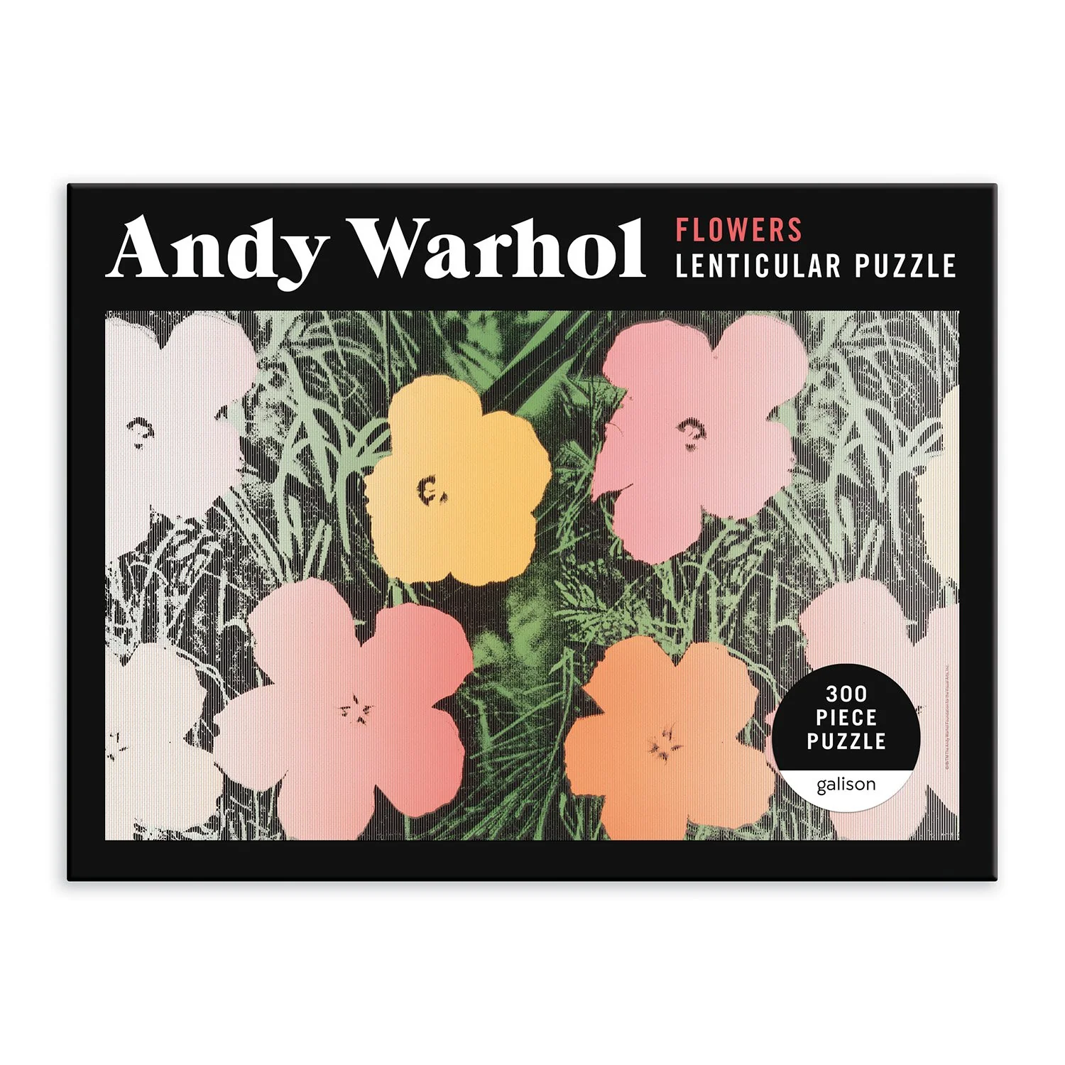 Andy Warhol Flowers 300 Piece Lenticular Jigsaw Puzzle - Image 2
