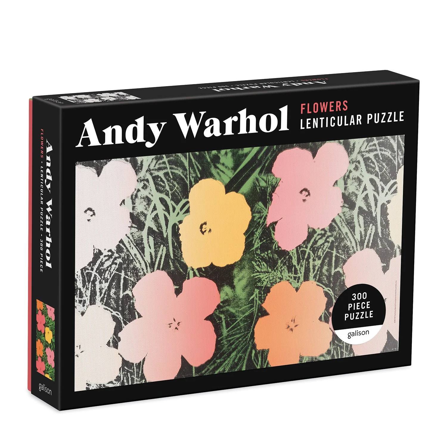 Andy Warhol Flowers 300 Piece Lenticular Jigsaw Puzzle - Image 4
