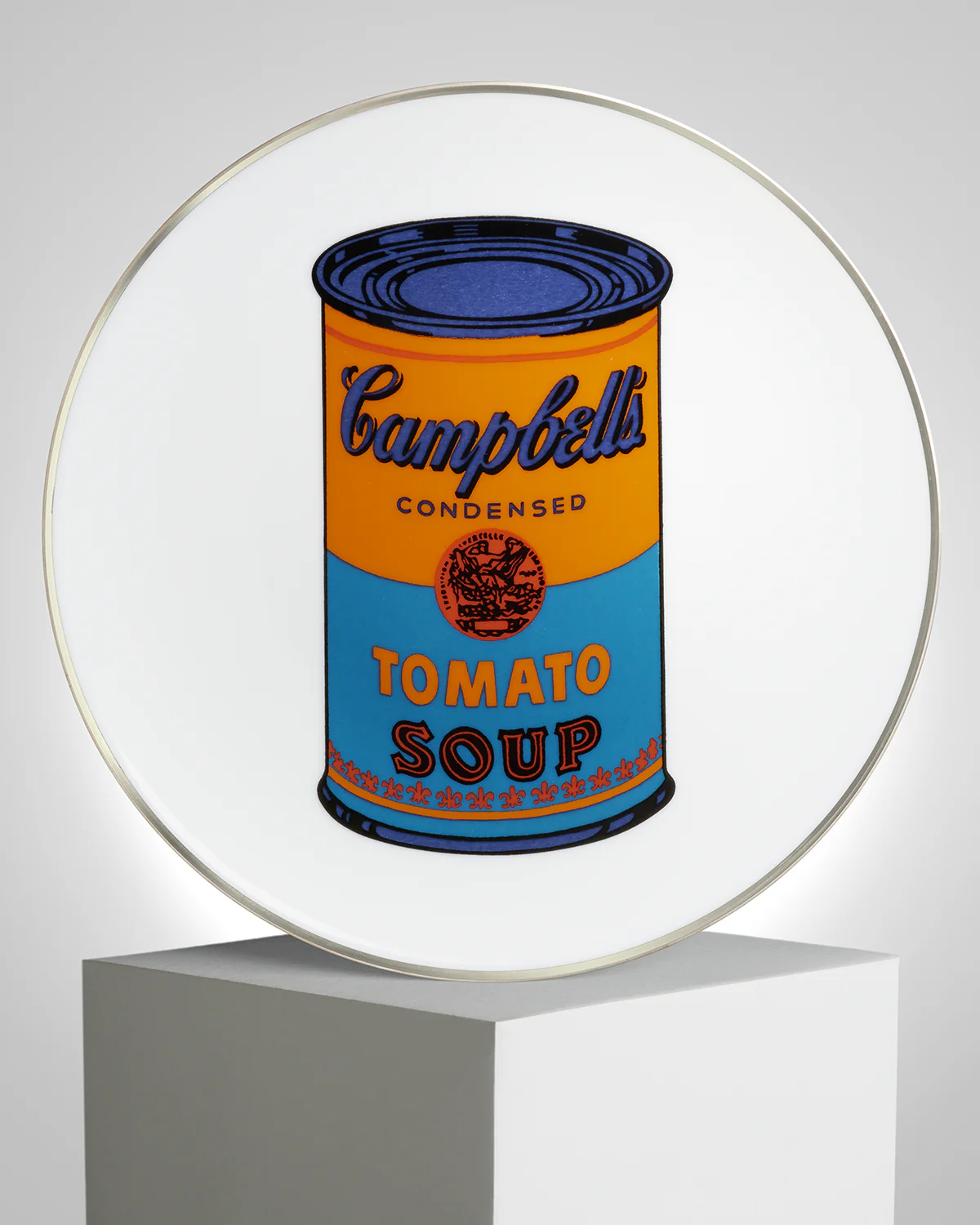 ANDY WARHOL PORCELAIN PLATE - CAMPBELL - ORANGE/BLUE - Image 10
