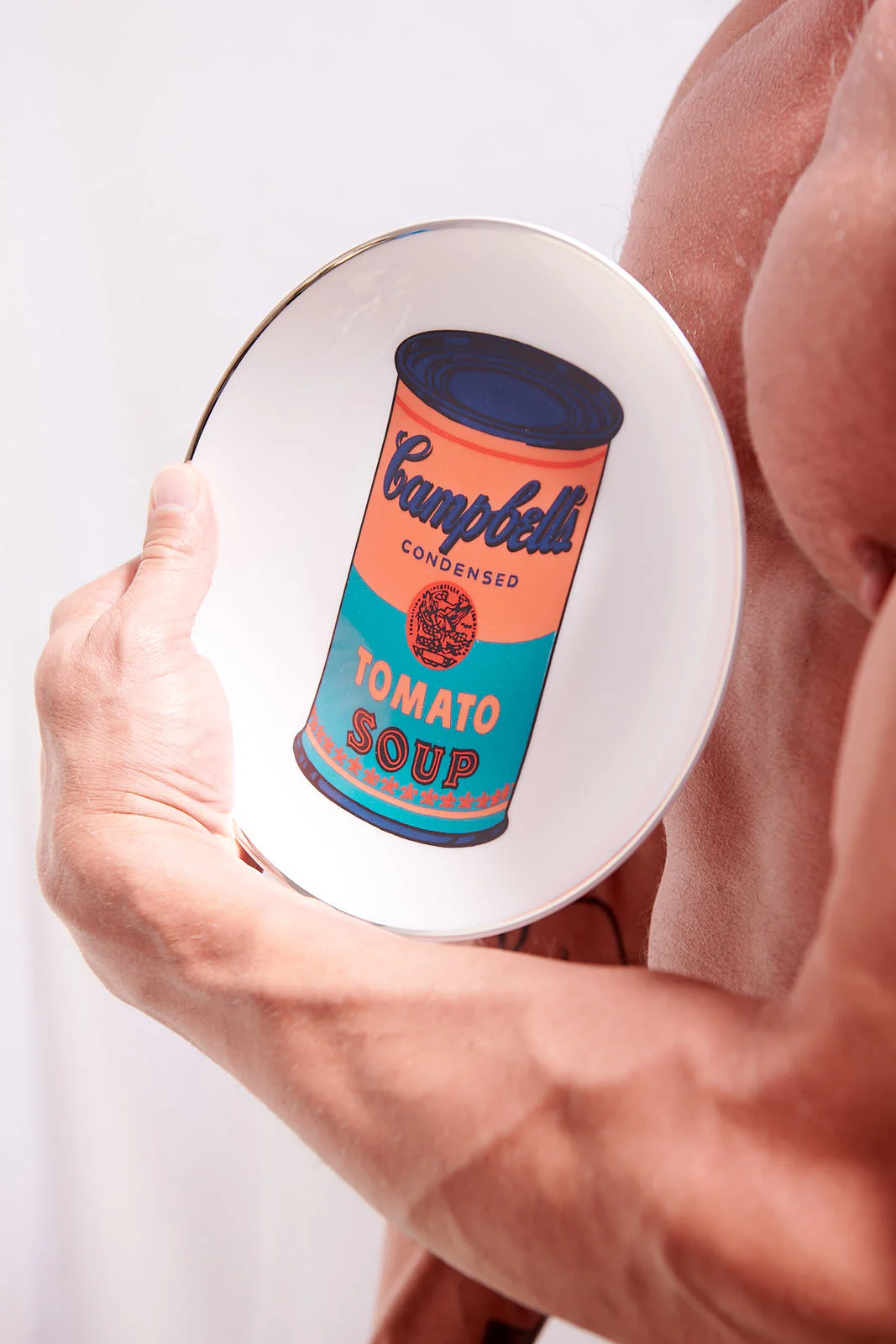 ANDY WARHOL PORCELAIN PLATE - CAMPBELL - ORANGE/BLUE - Image 5