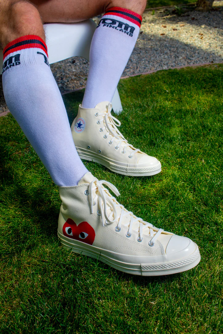 Comme Des Garçons Play Converse Single Heart Chuck Taylor All Star '70 High Top (beige) - Image 13