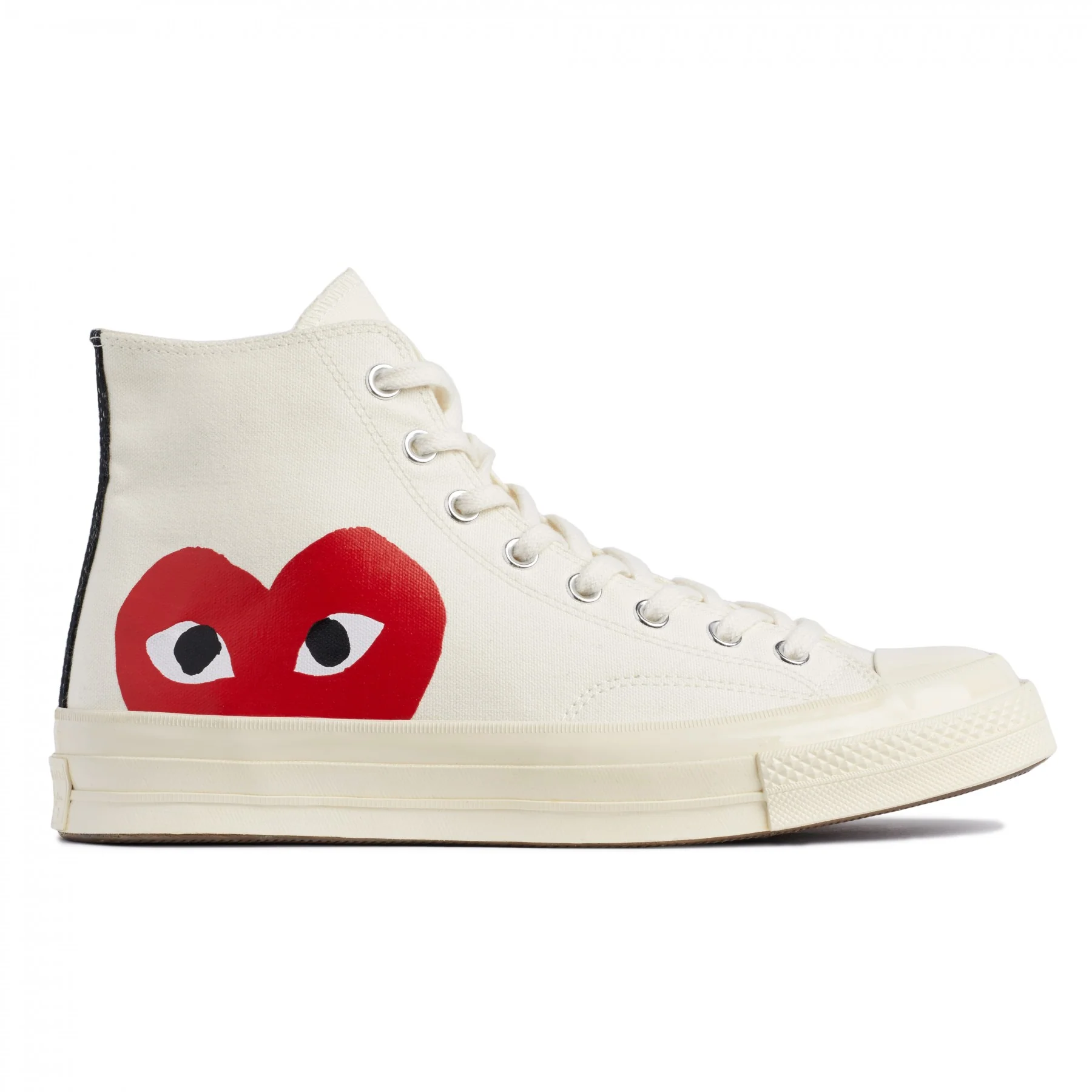 Comme Des Garçons Play Converse Single Heart Chuck Taylor All Star '70 High Top (beige) - Image 3