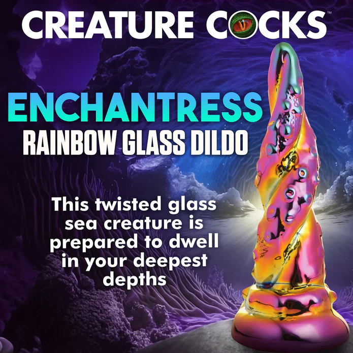 Creature Cock Enchantress Rainbow Glass Dildo - Image 2