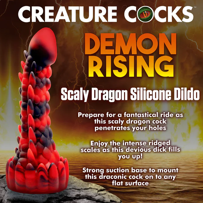 Creature Cocks Demon Rising Scaly Dragon Silicone Dildo - Image 5