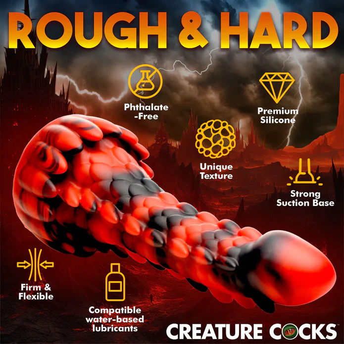 Creature Cocks Demon Rising Scaly Dragon Silicone Dildo - Image 8