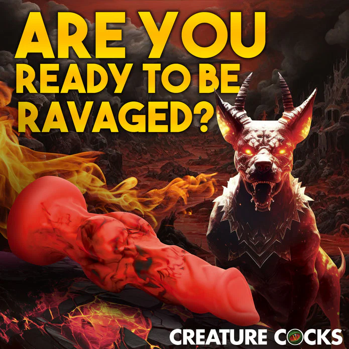 Creature Cocks Fire Hound Silicone Dildo - Medium - Image 3