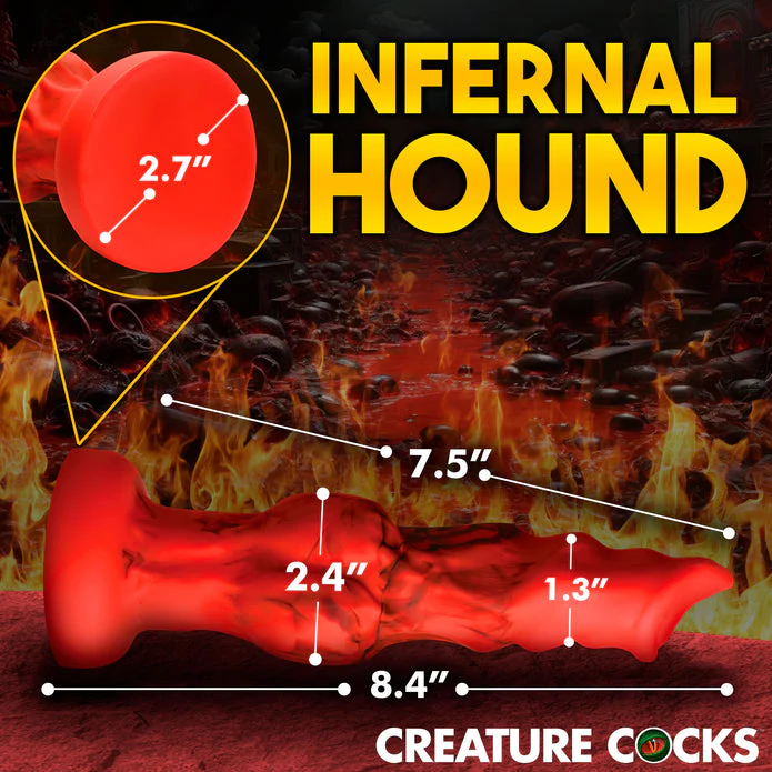 Creature Cocks Fire Hound Silicone Dildo - Medium - Image 4