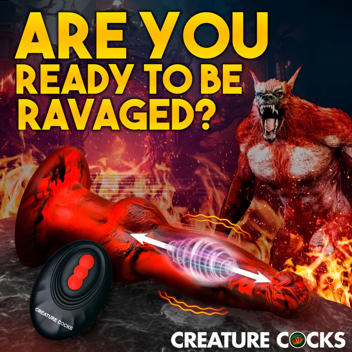 Creature Cocks Hell Wolf Thrusting & Vibrating Silicone Dildo - Image 3