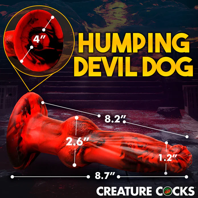 Creature Cocks Hell Wolf Thrusting & Vibrating Silicone Dildo - Image 4