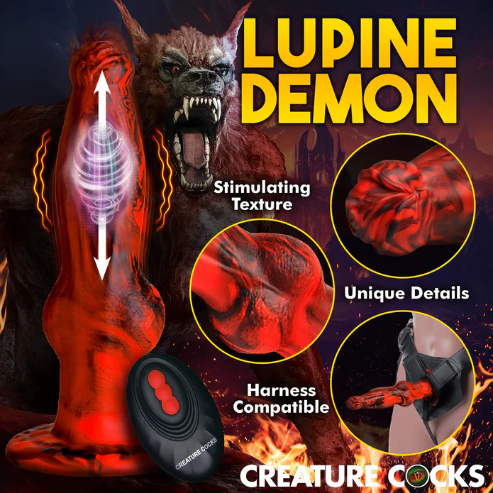 Creature Cocks Hell Wolf Thrusting & Vibrating Silicone Dildo - Image 6