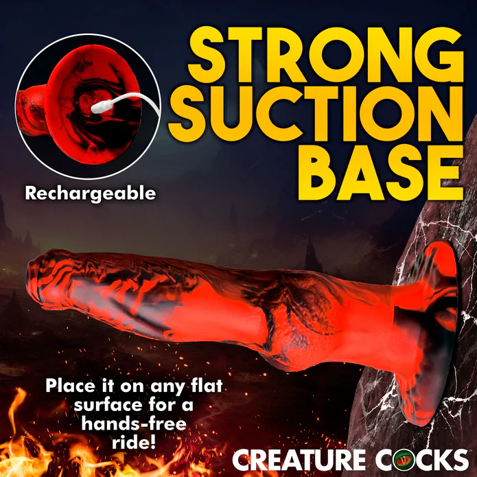 Creature Cocks Hell Wolf Thrusting & Vibrating Silicone Dildo - Image 7