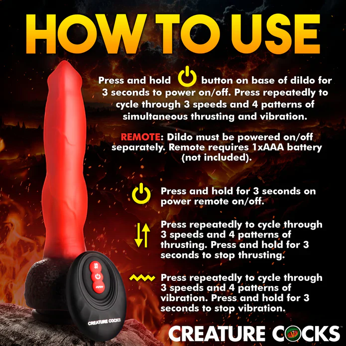 Creature Cocks Ramming Hound Thrusting & Vibrating Silicone Dildo - Image 4