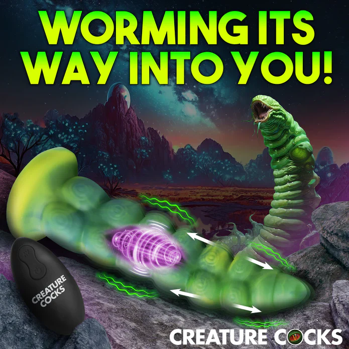 Creature Cocks Squirmer Thrusting & Vibrating Silicone Dildo - Image 10